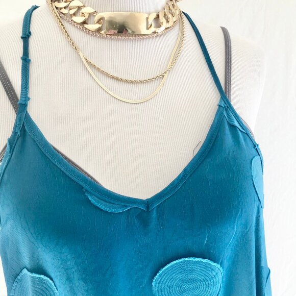 Teal Chiffon Maxi Dress - Picture 8 of 9